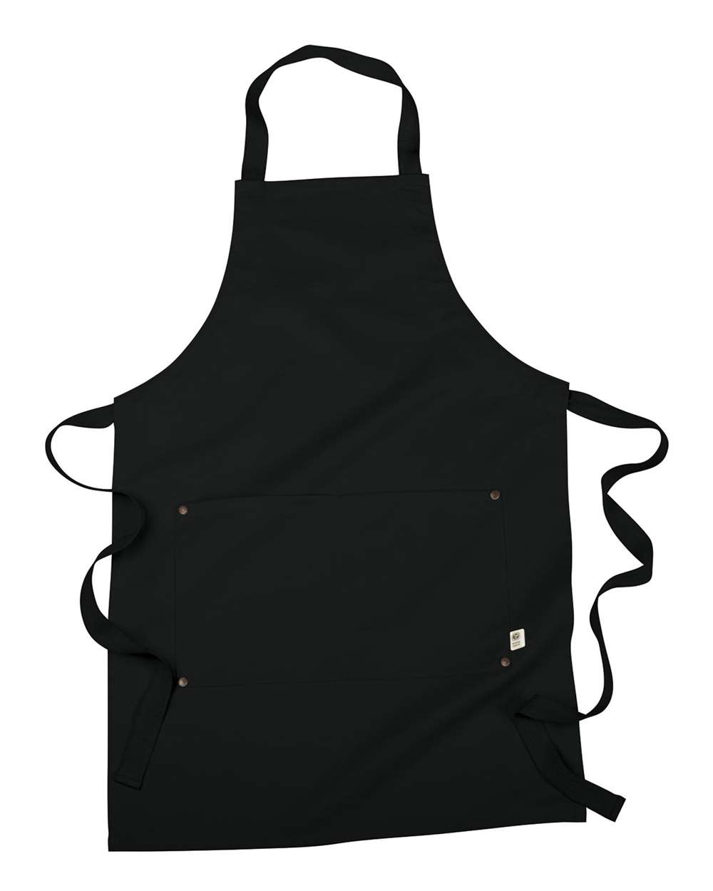 Eco Apron with Pocket - Front - B867E9500 - Black