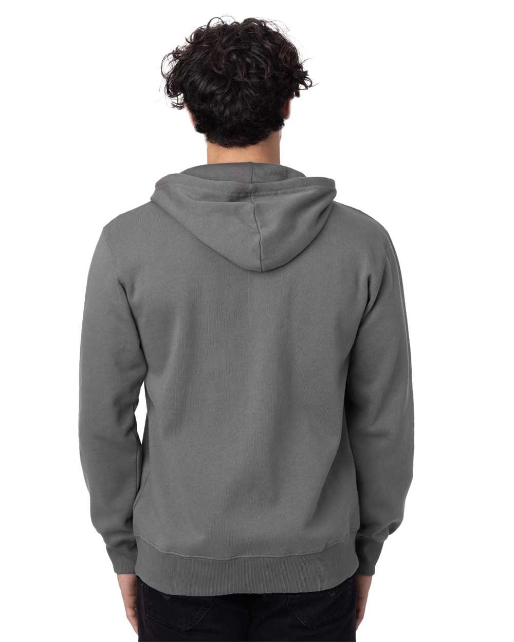 Unisex Heritage Full-Zip Hooded Sweatshirt - OnModelBack - B862E9583 - Charcoal