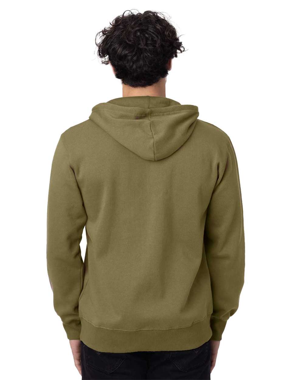 Unisex Heritage Full-Zip Hooded Sweatshirt - OnModelBack - B862E9773 - Jungle
