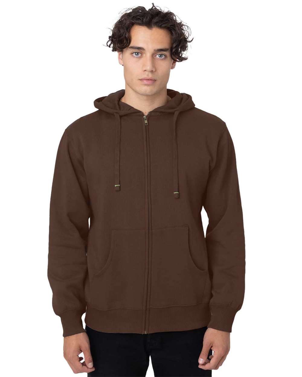 Unisex Heritage Full-Zip Hooded Sweatshirt - OnModelFront - B862E9363 - Earth
