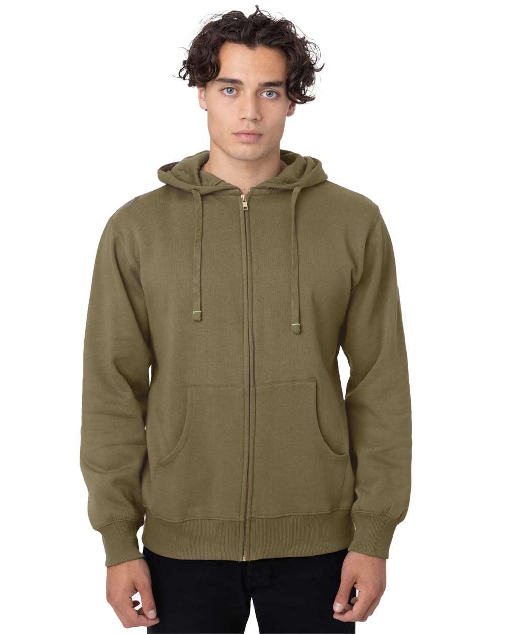 Unisex Heritage Full-Zip Hooded Sweatshirt - OnModelFront - B862E9773 - Jungle