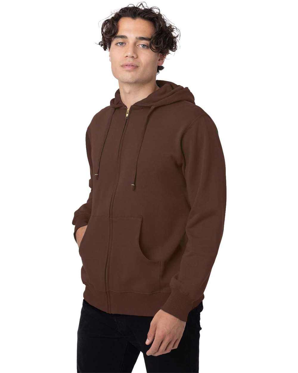Unisex Heritage Full-Zip Hooded Sweatshirt - OnModelSide - B862E9363 - Earth