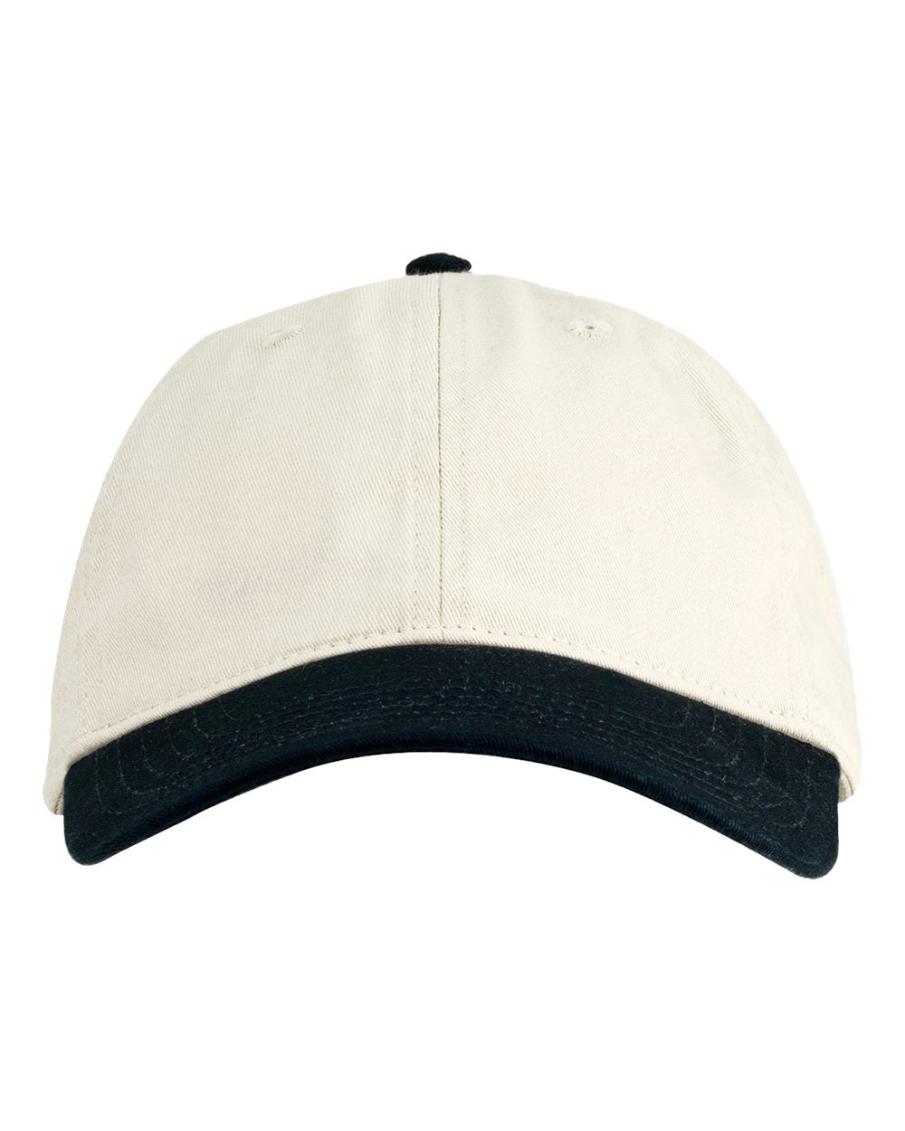 Eco Baseball Cap - Front - B868E9100 - Oyster/ Black