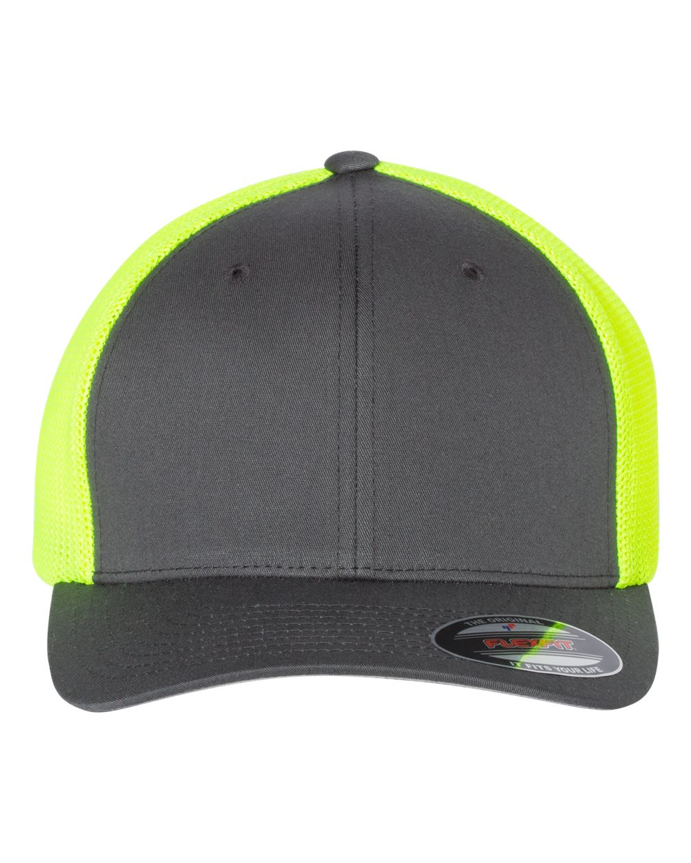Trucker Cap - Front - B85895470 - Charcoal/ Neon Yellow