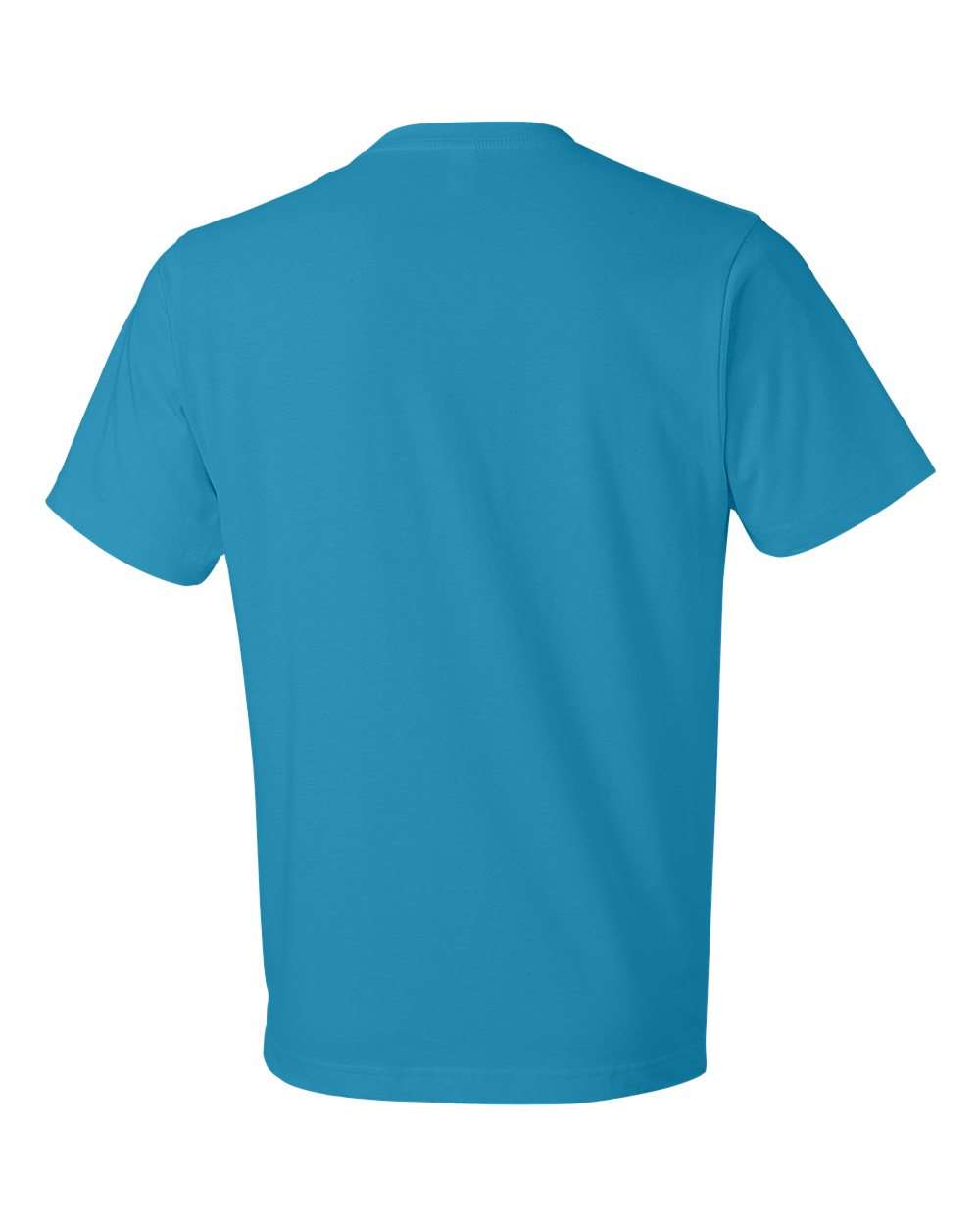 Unisex Softstyle® Lightweight T-Shirt - Back - B00560253 - Caribbean Blue