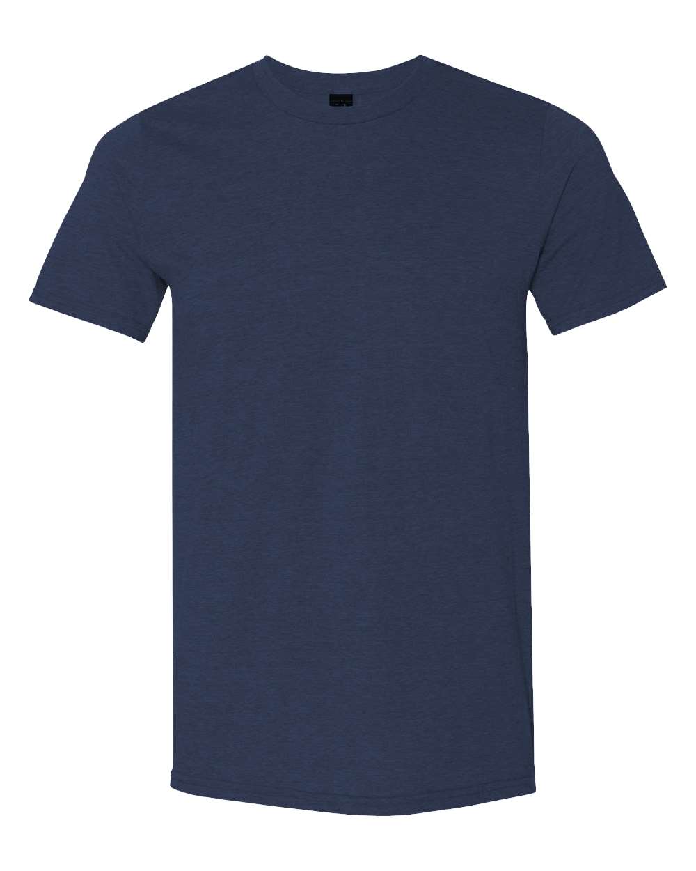Unisex Softstyle® Lightweight T-Shirt - Front - B00560613 - Heather Navy