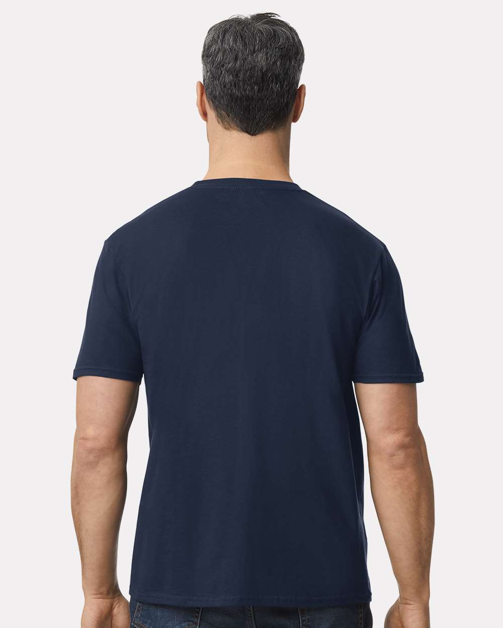 Unisex Softstyle® Lightweight T-Shirt - OnModelBack - B00560652 - Navy