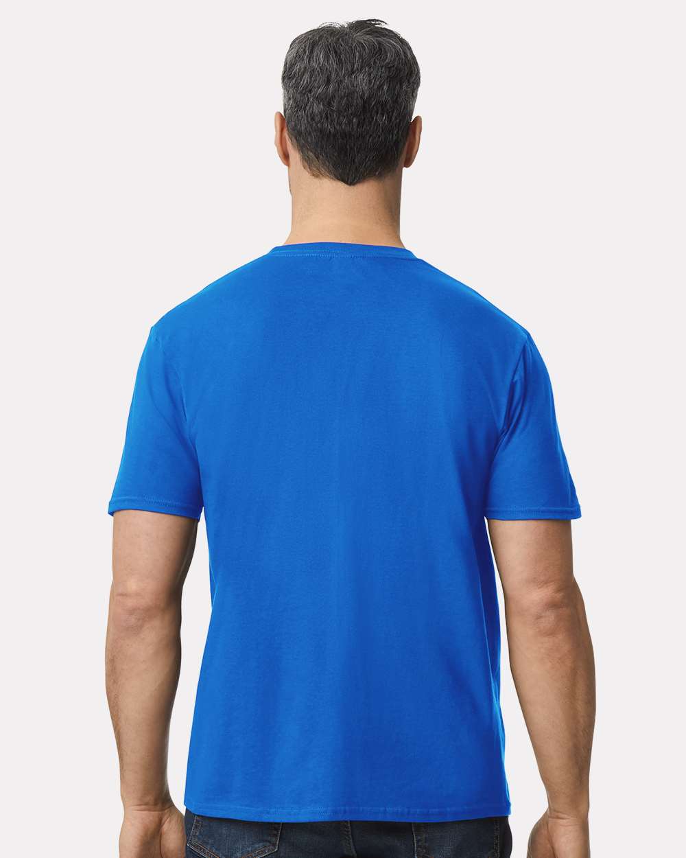 Unisex Softstyle® Lightweight T-Shirt - OnModelBack - B00560753 - Royal Blue