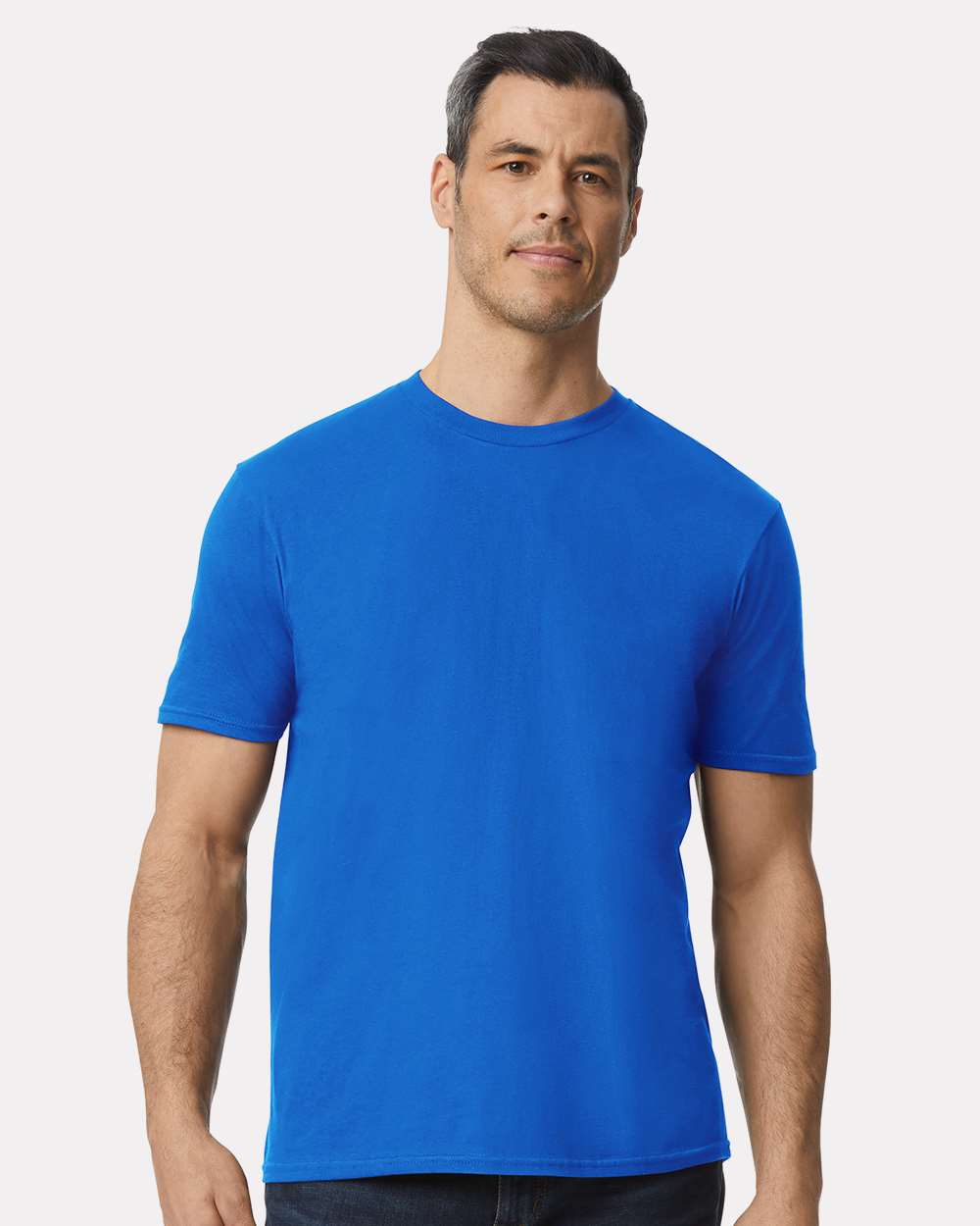 Unisex Softstyle® Lightweight T-Shirt - OnModelFront - B00560753 - Royal Blue