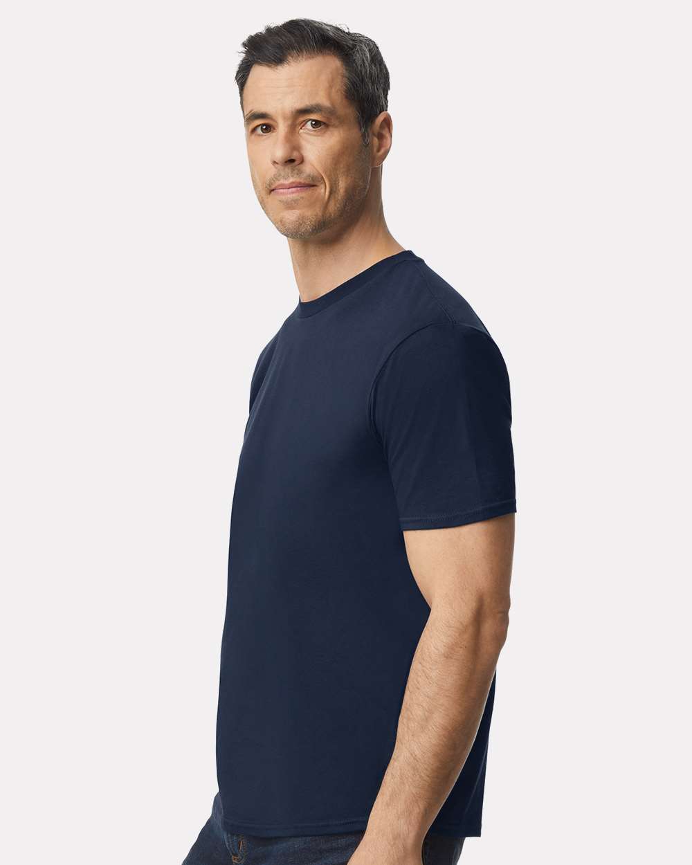 Unisex Softstyle® Lightweight T-Shirt - OnModelSide - B00560652 - Navy