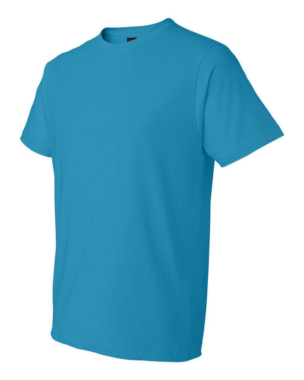 Unisex Softstyle® Lightweight T-Shirt - Side - B00560253 - Caribbean Blue