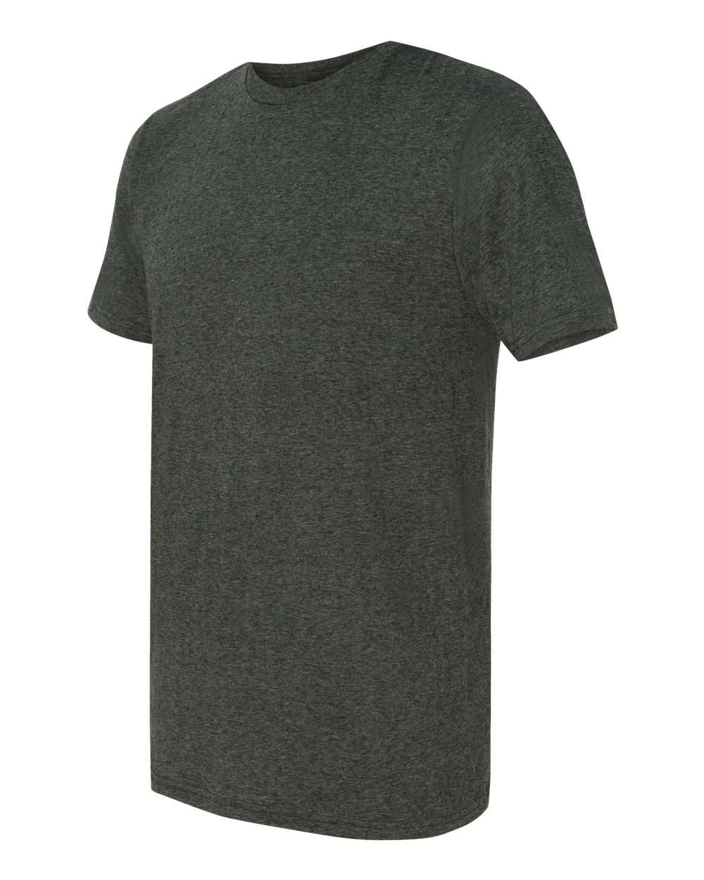 Unisex Softstyle® Lightweight T-Shirt - Side - B00560582 - Heather Dark Grey