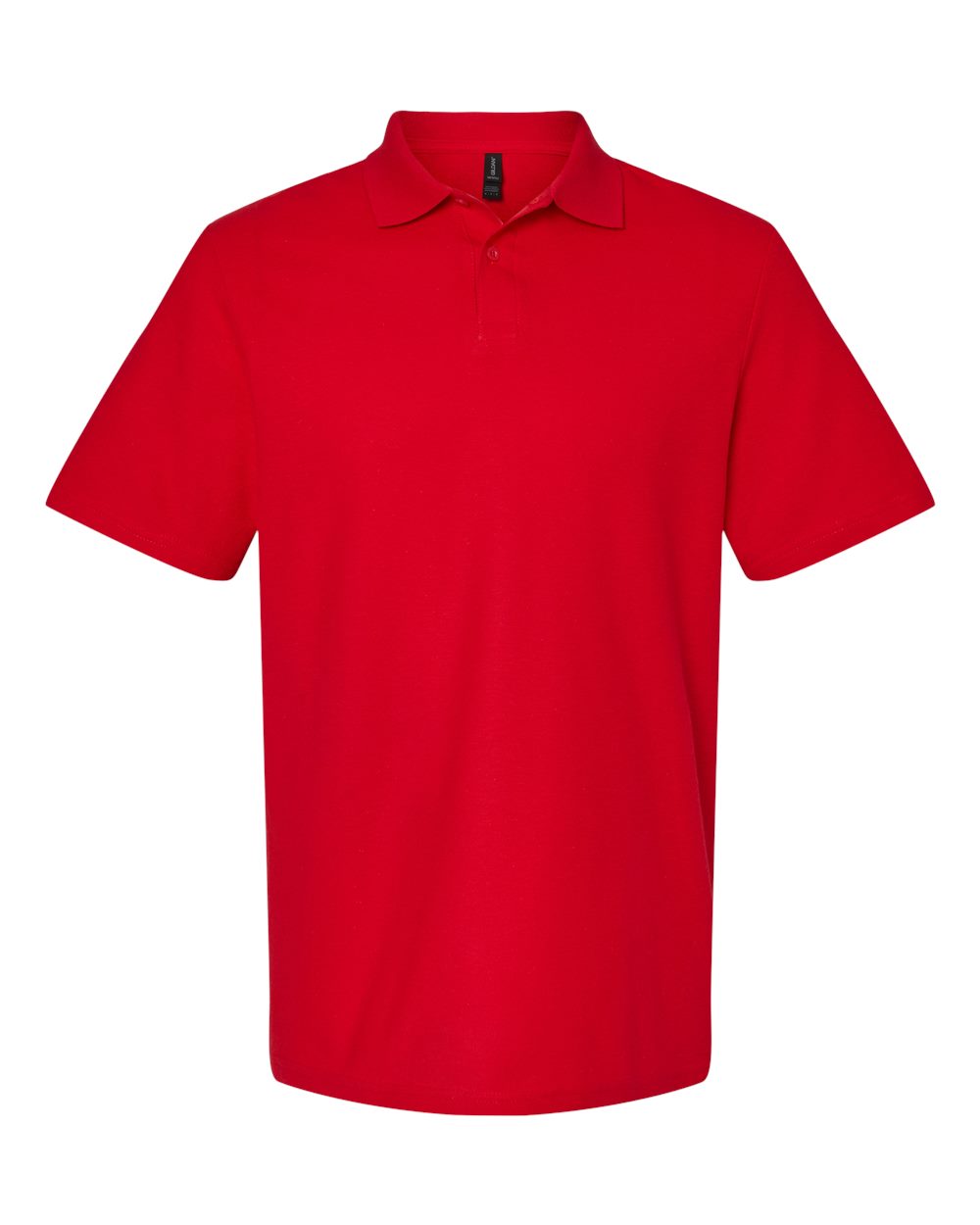 Men's Softstyle® Pique Polo - Front - B00460713 - Cherry Red