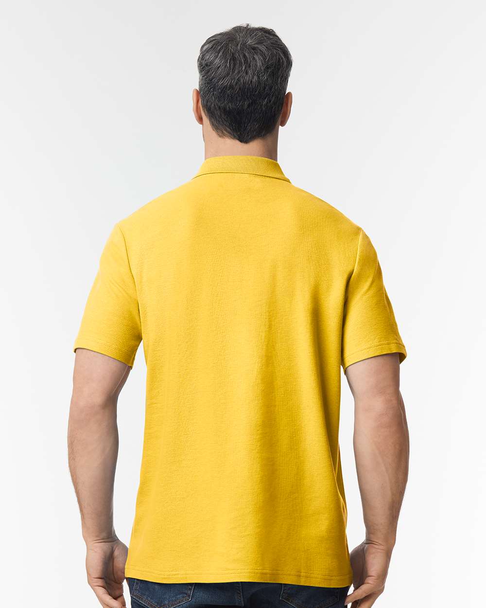 Men's Softstyle® Pique Polo - OnModelBack - B00460413 - Daisy