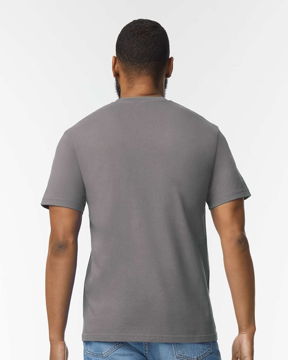 Men's Softstyle® Midweight T-Shirt - OnModelBack - B00860093 - Charcoal