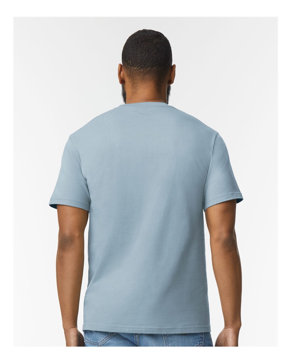 Men's Softstyle® Midweight T-Shirt - OnModelBack - B00860373 - Stone Blue