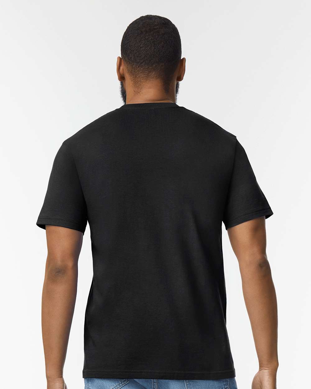 Men's Softstyle® Midweight T-Shirt - OnModelBack - B00860503 - Pitch Black