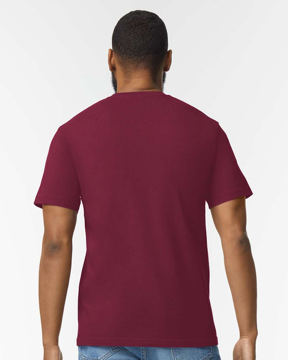 Men's Softstyle® Midweight T-Shirt - OnModelBack - B00860533 - Maroon