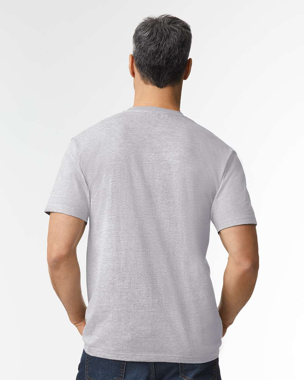 Men's Softstyle® Midweight T-Shirt - OnModelBack - B00860583 - Sport Grey
