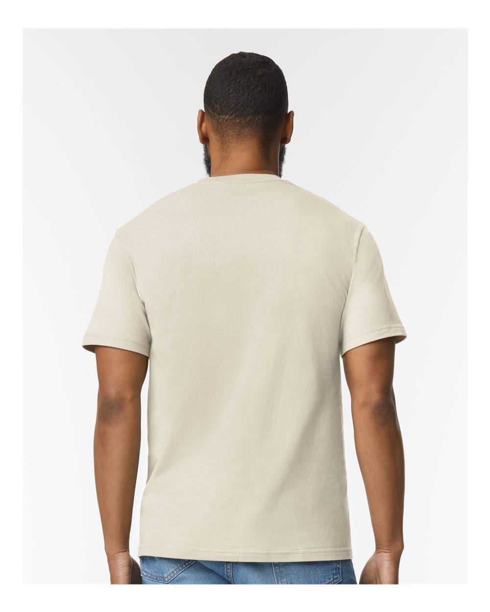 Men's Softstyle® Midweight T-Shirt - OnModelBack - B00860733 - Sand