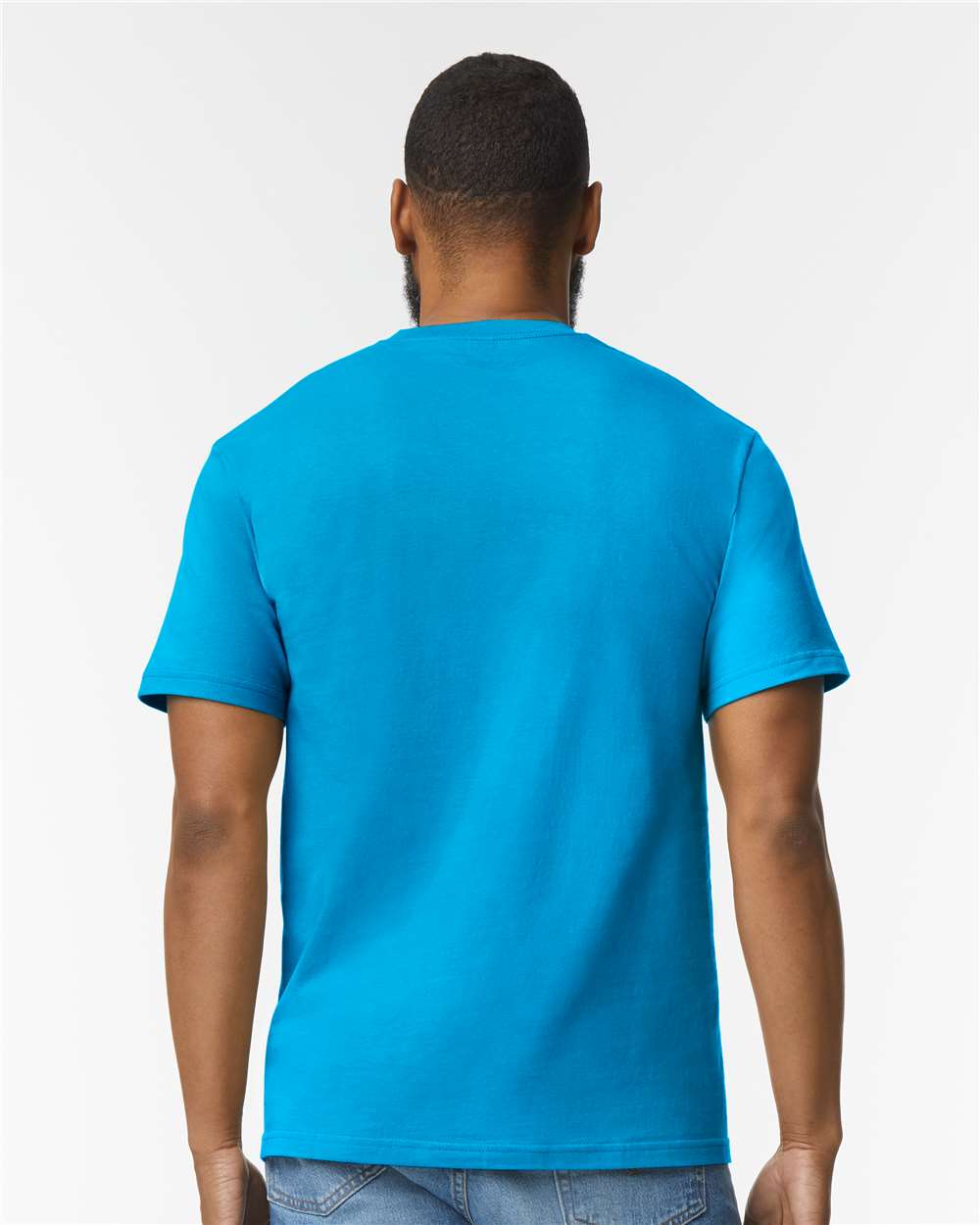 Men's Softstyle® Midweight T-Shirt - OnModelBack - B00860763 - Sapphire
