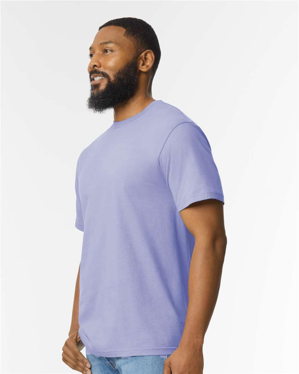 Men's Softstyle® Midweight T-Shirt - OnModelSide - B00860573 - Violet