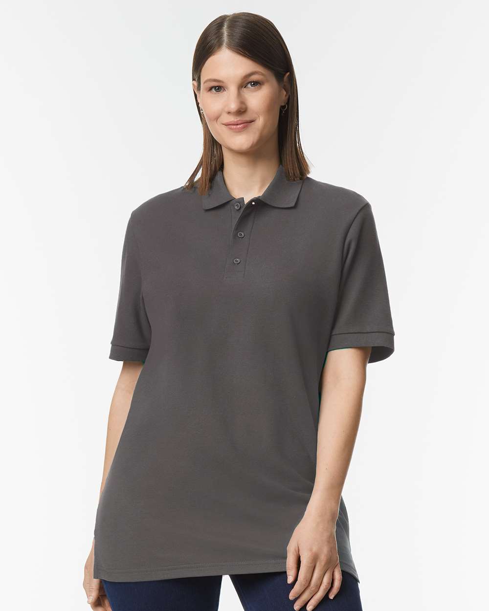 Men's Hammer™ Pique Polo - OnModelFront - B01560093 - Charcoal