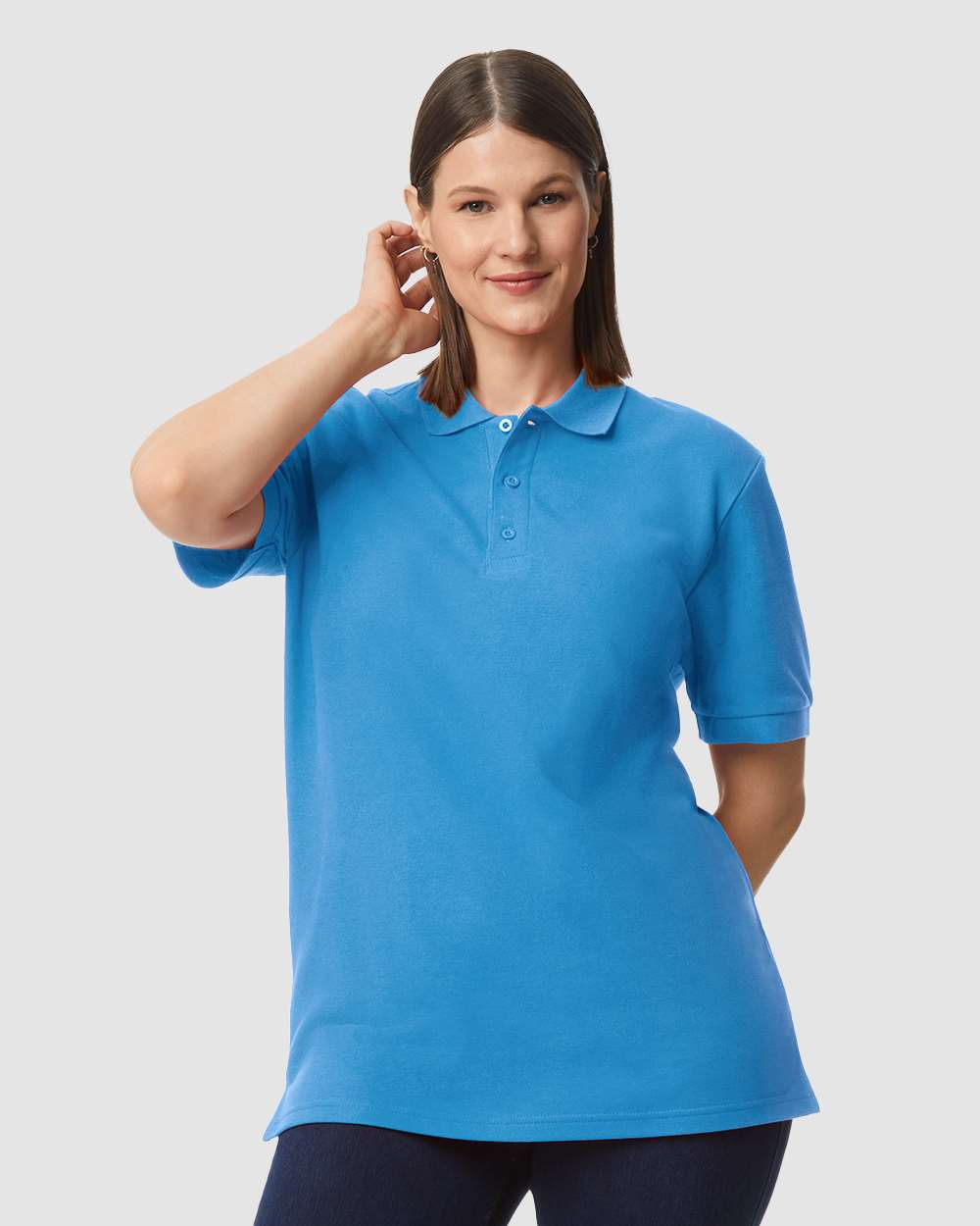 Men's Hammer™ Pique Polo - OnModelFront - B01560163 - Sapphire