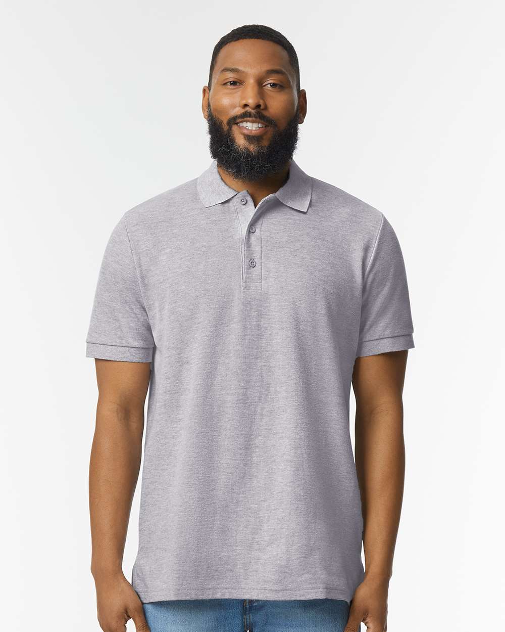 Men's Hammer™ Pique Polo - OnModelFront - B01560583 - Sport Grey