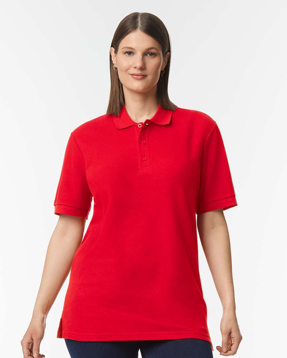 Men's Hammer™ Pique Polo - OnModelFront - B01560703 - Red