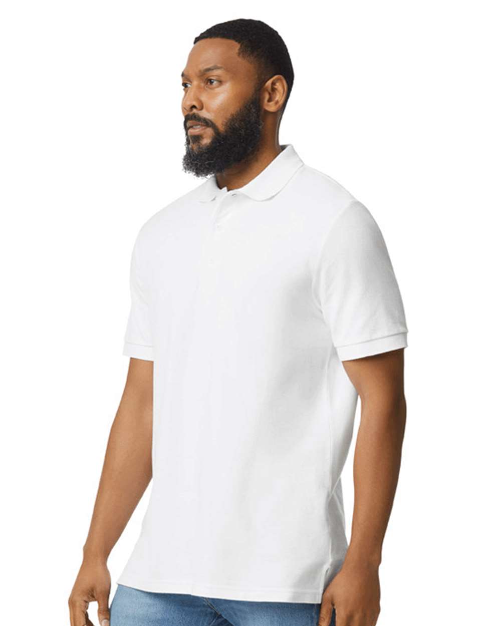 Men's Hammer™ Pique Polo - OnModelSide - B01560003 - White