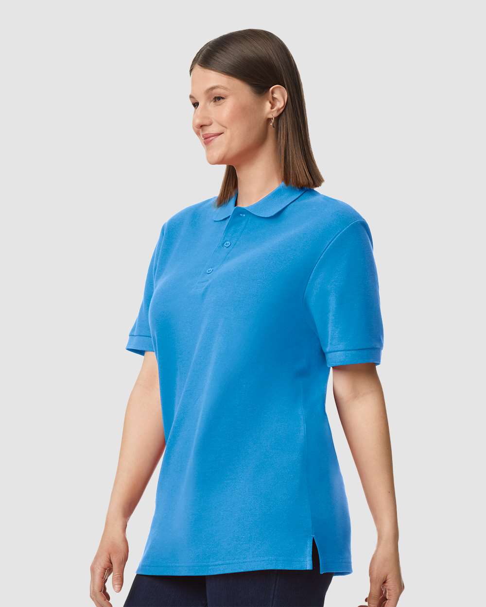 Men's Hammer™ Pique Polo - OnModelSide - B01560163 - Sapphire