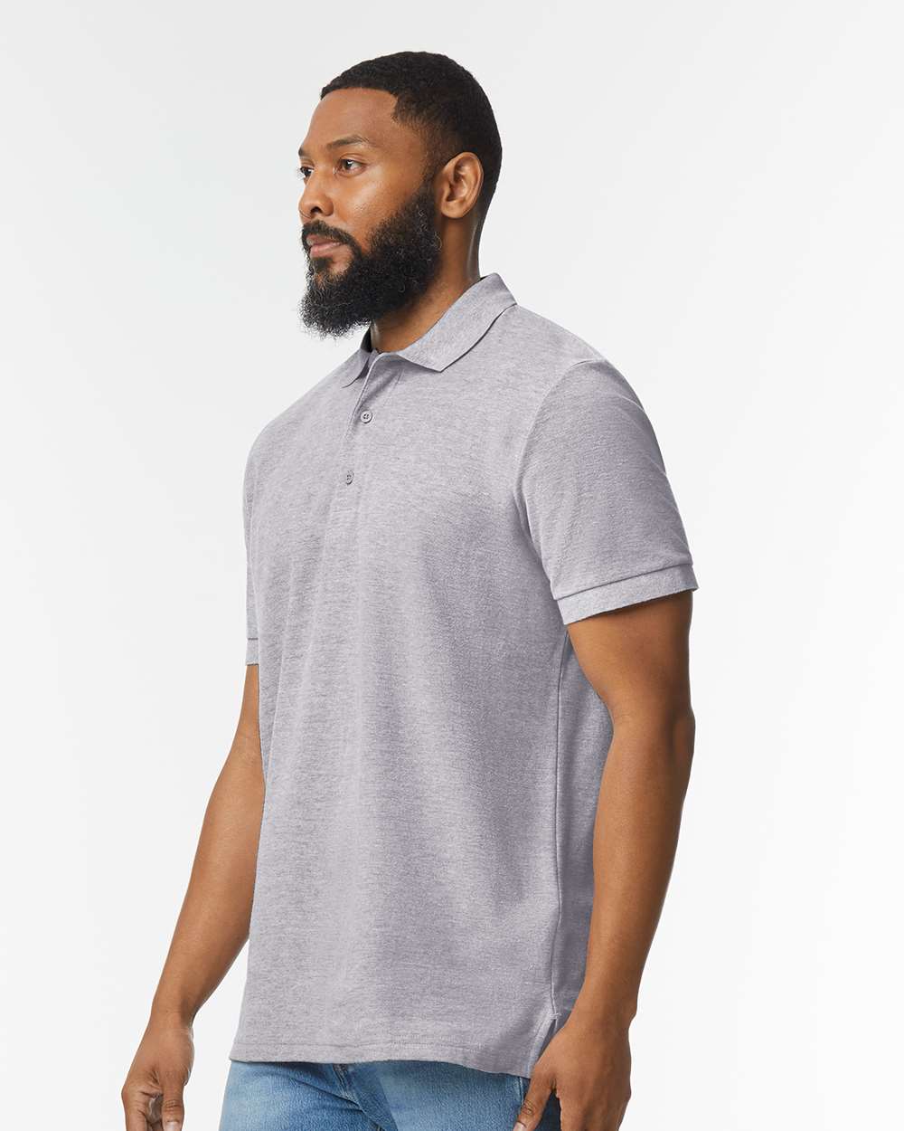 Men's Hammer™ Pique Polo - OnModelSide - B01560583 - Sport Grey
