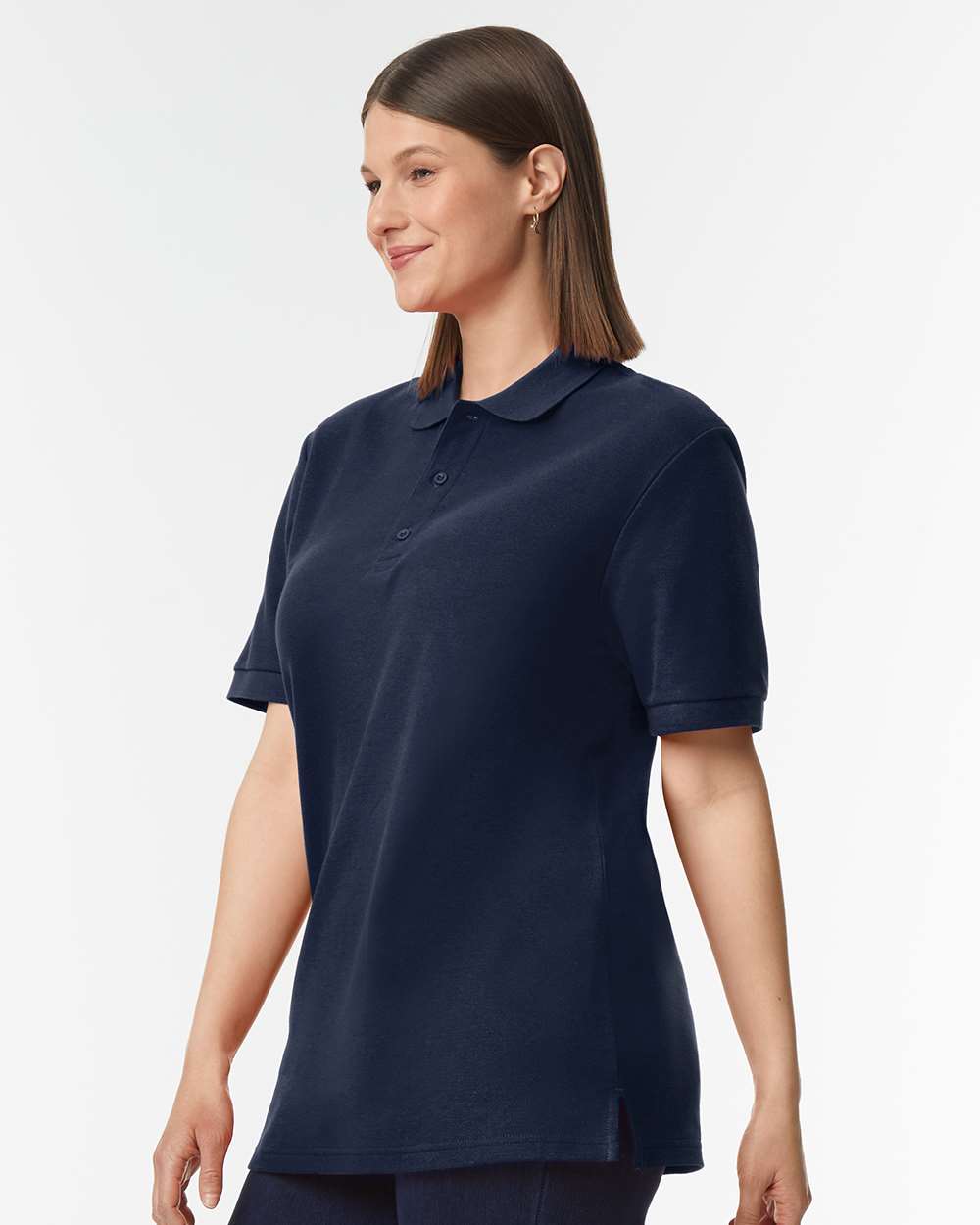 Men's Hammer™ Pique Polo - OnModelSide - B01560653 - Navy