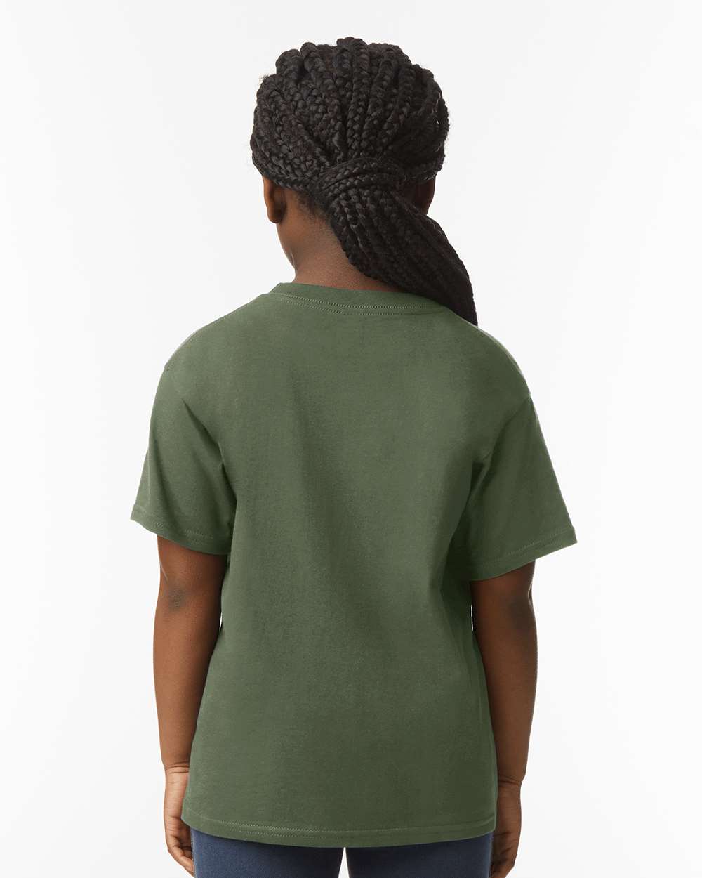 Youth Softstyle® T-Shirt - OnModelBack - B01660062 - Military Green
