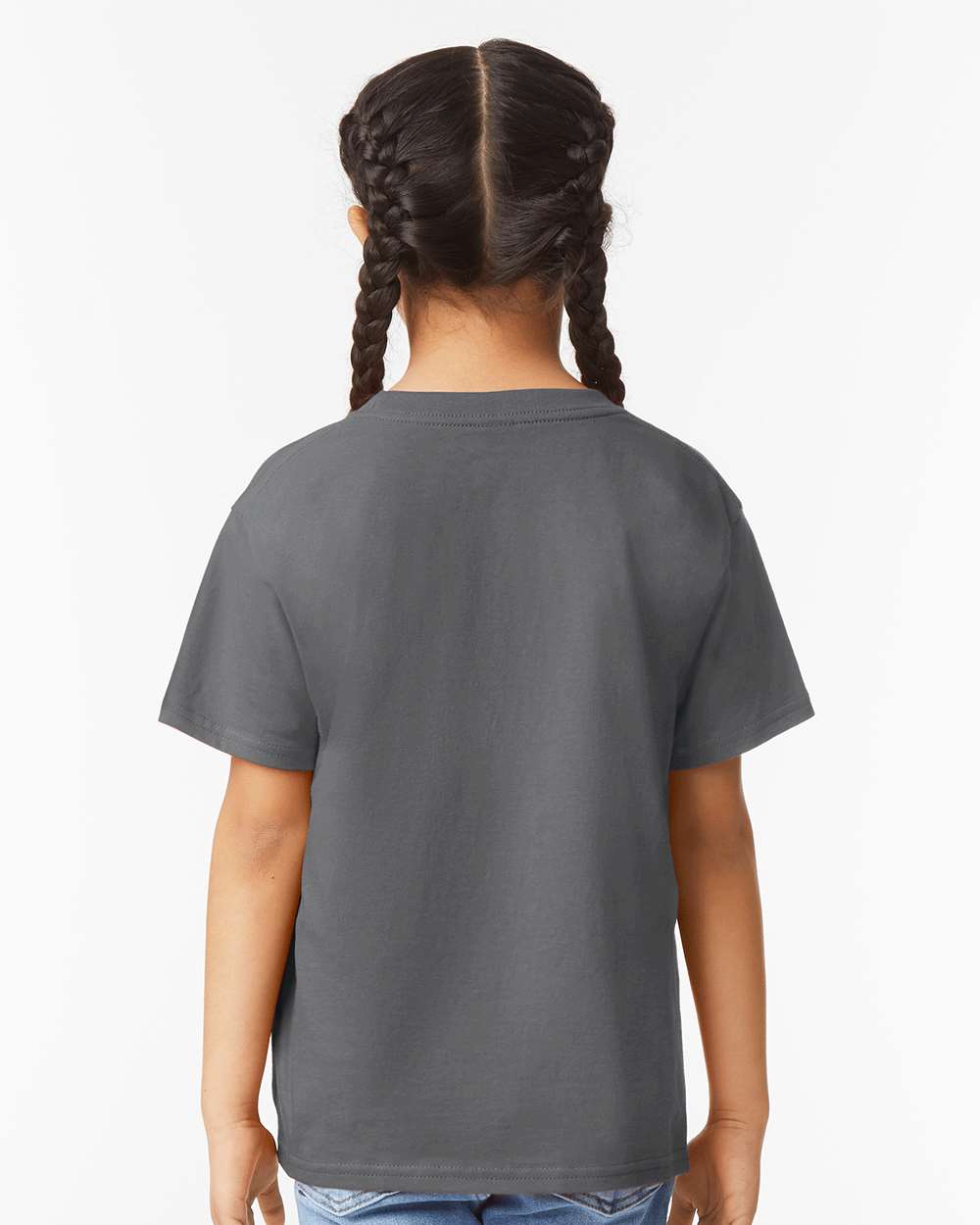 Youth Softstyle® T-Shirt - OnModelBack - B01660092 - Charcoal
