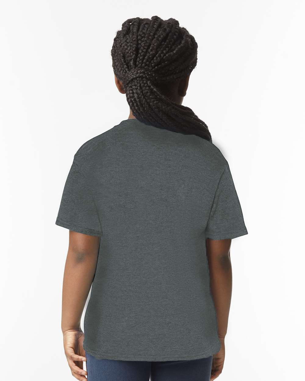 Youth Softstyle® T-Shirt - OnModelBack - B01660102 - Dark Heather