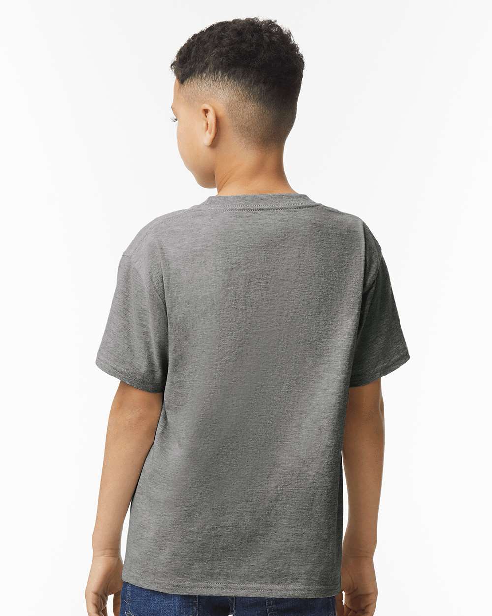 Youth Softstyle® T-Shirt - OnModelBack - B01660492 - Graphite Heather