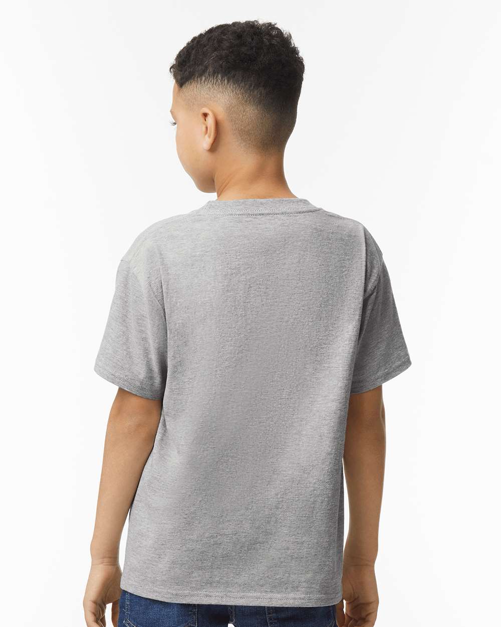 Youth Softstyle® T-Shirt - OnModelBack - B01660582 - Sport Grey