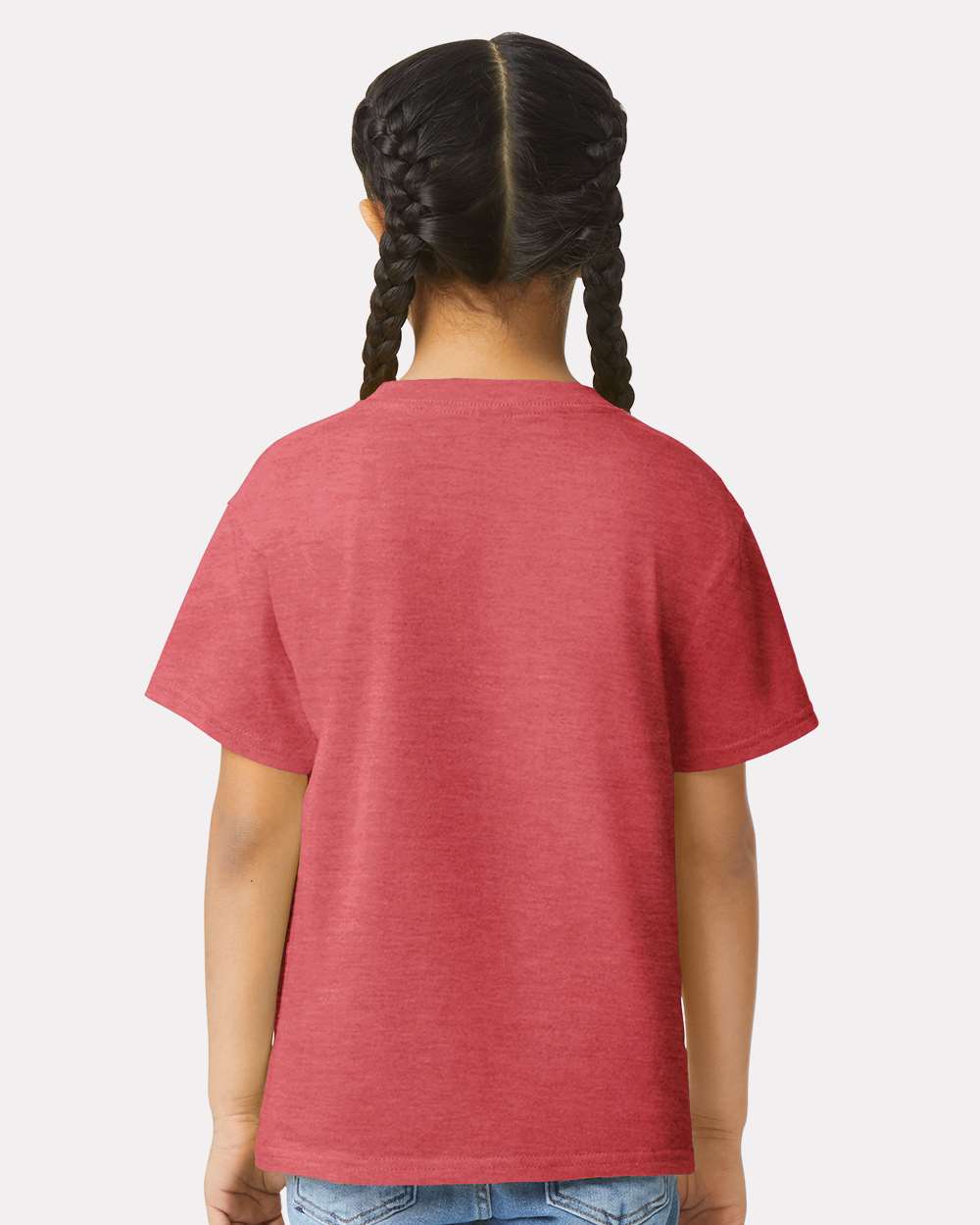 Youth Softstyle® T-Shirt - OnModelBack - B01660712 - Heather Red