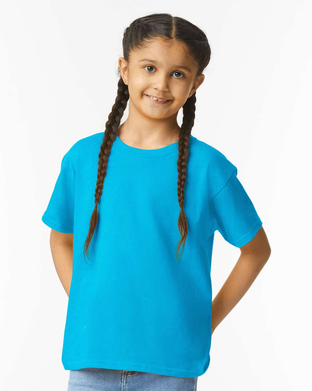 Youth Softstyle® T-Shirt - OnModelFront - B01660112 - Sapphire