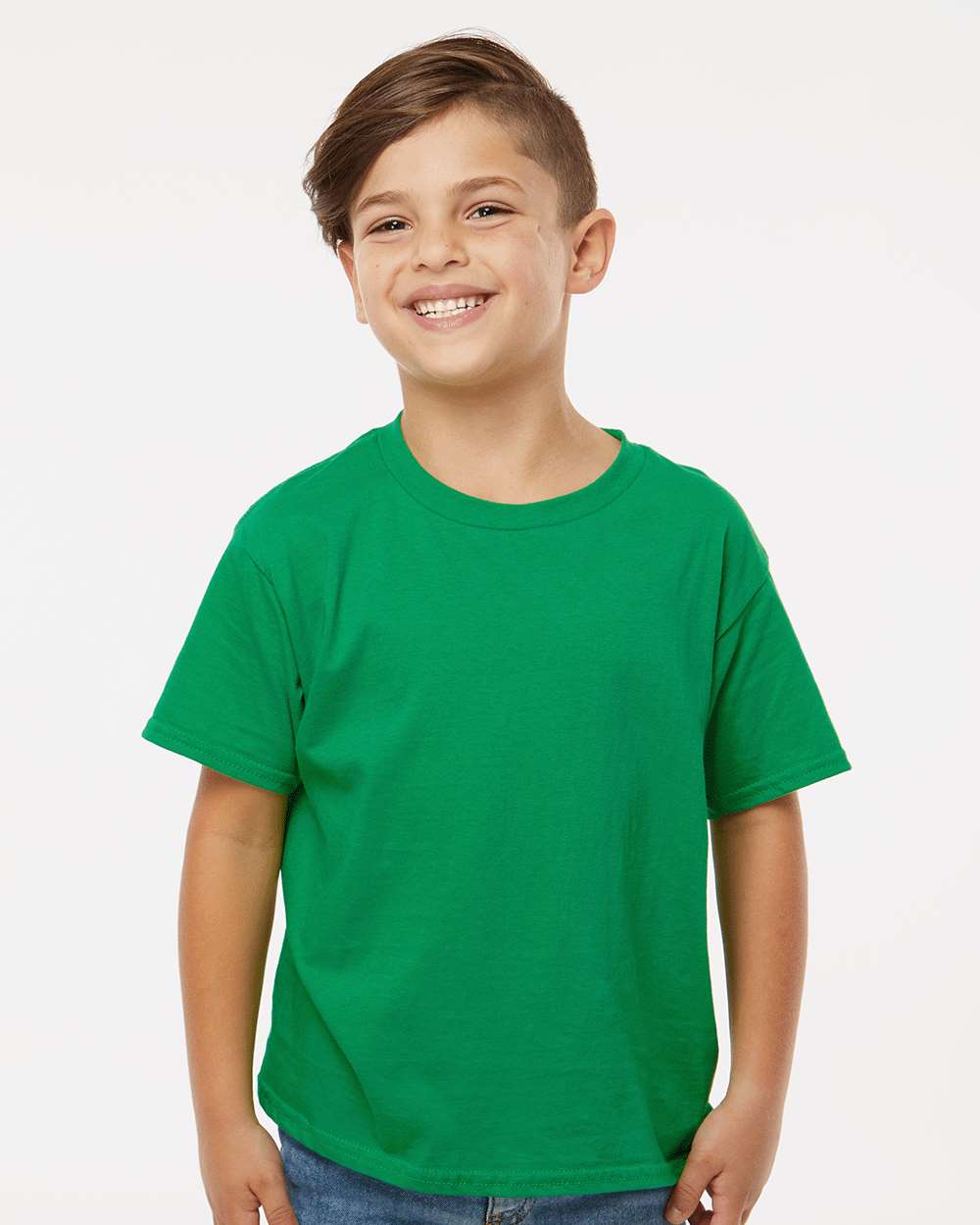 Youth Softstyle® T-Shirt - OnModelFront - B01660202 - Irish Green