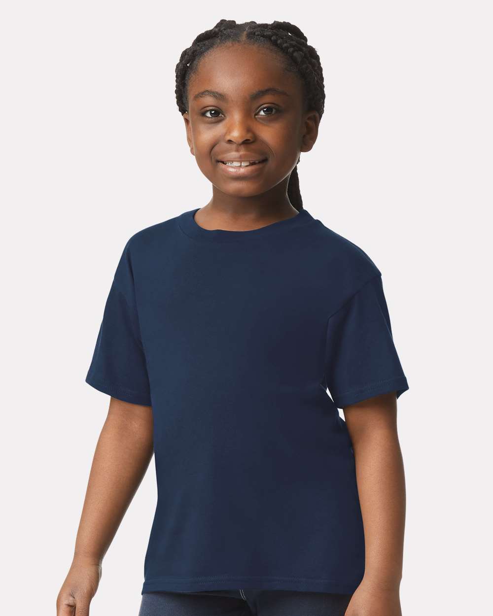 Youth Softstyle® T-Shirt - OnModelFront - B01660652 - Navy