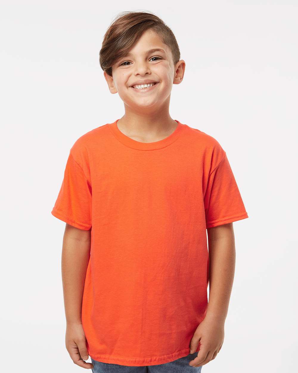 Youth Softstyle® T-Shirt - OnModelFront - B01660662 - Orange