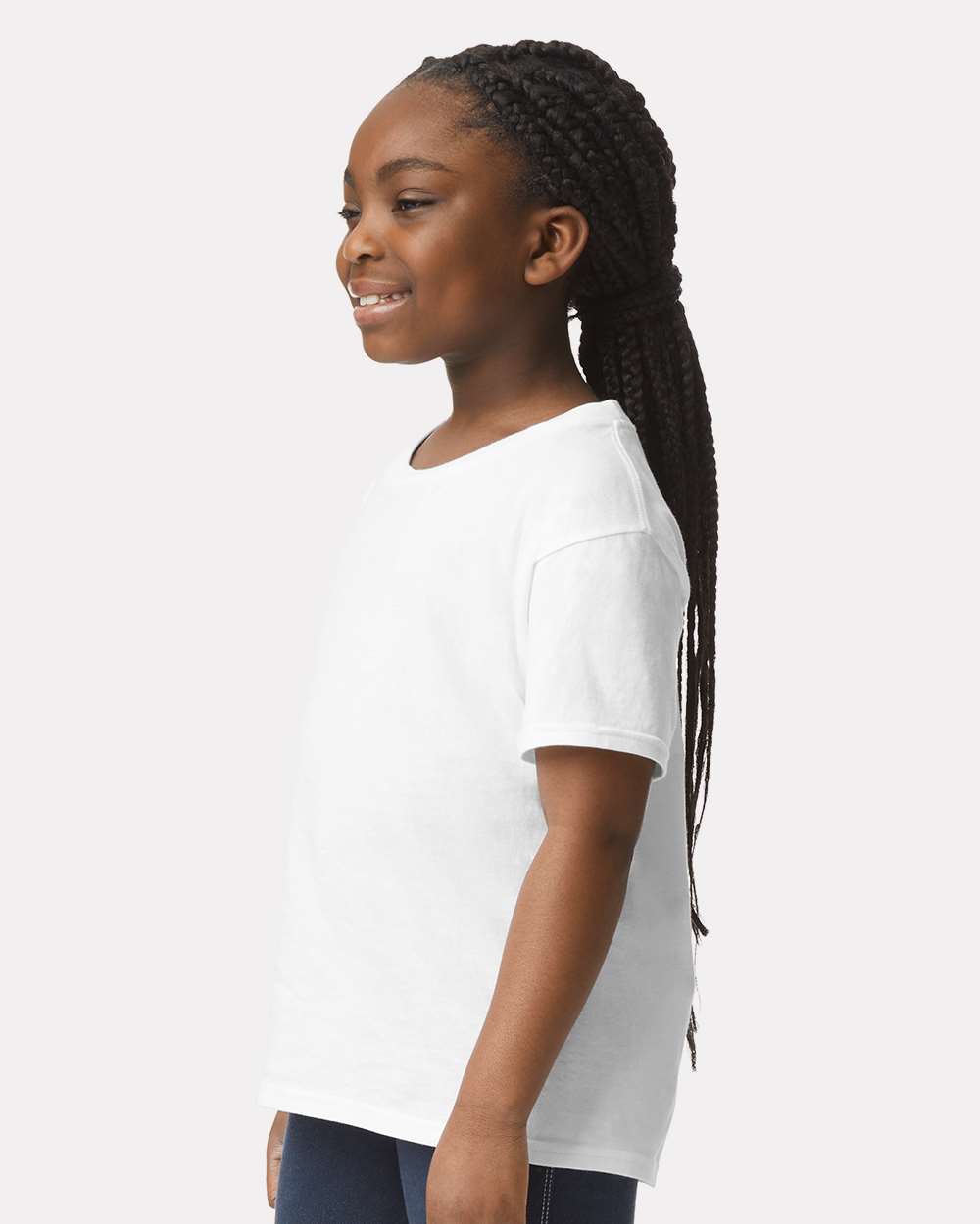 Youth Softstyle® T-Shirt - OnModelSide - B01660002 - White
