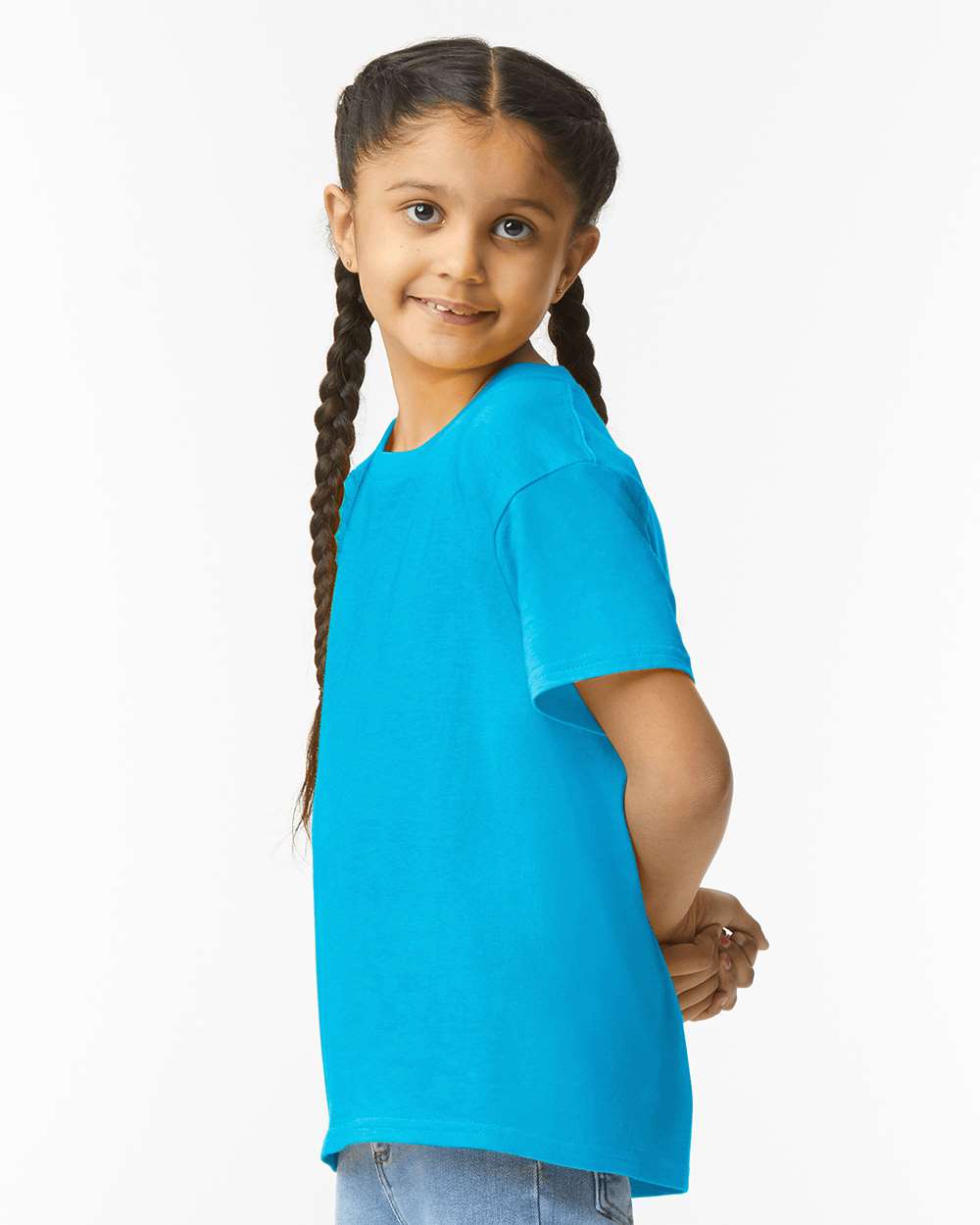 Youth Softstyle® T-Shirt - OnModelSide - B01660112 - Sapphire