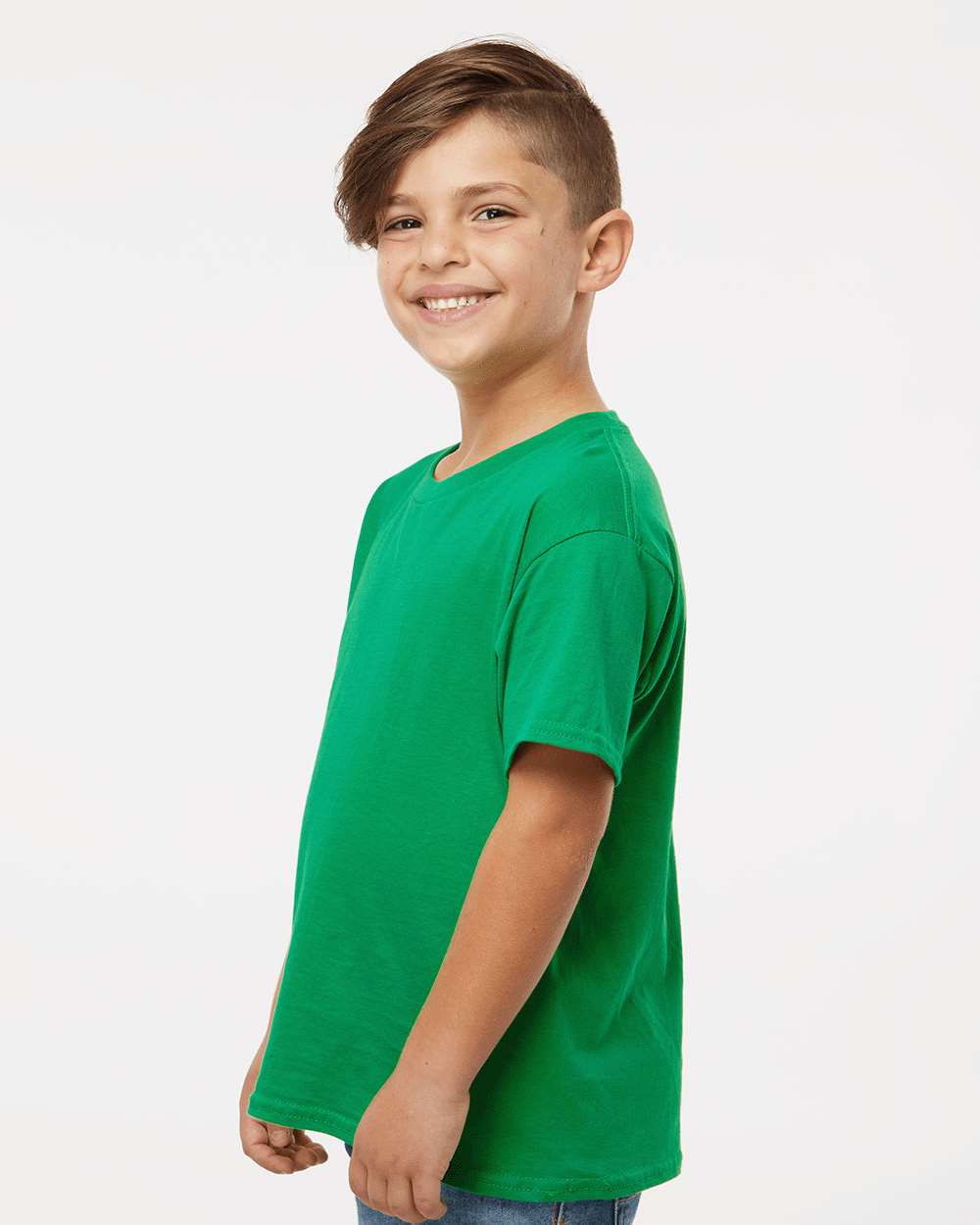 Youth Softstyle® T-Shirt - OnModelSide - B01660202 - Irish Green