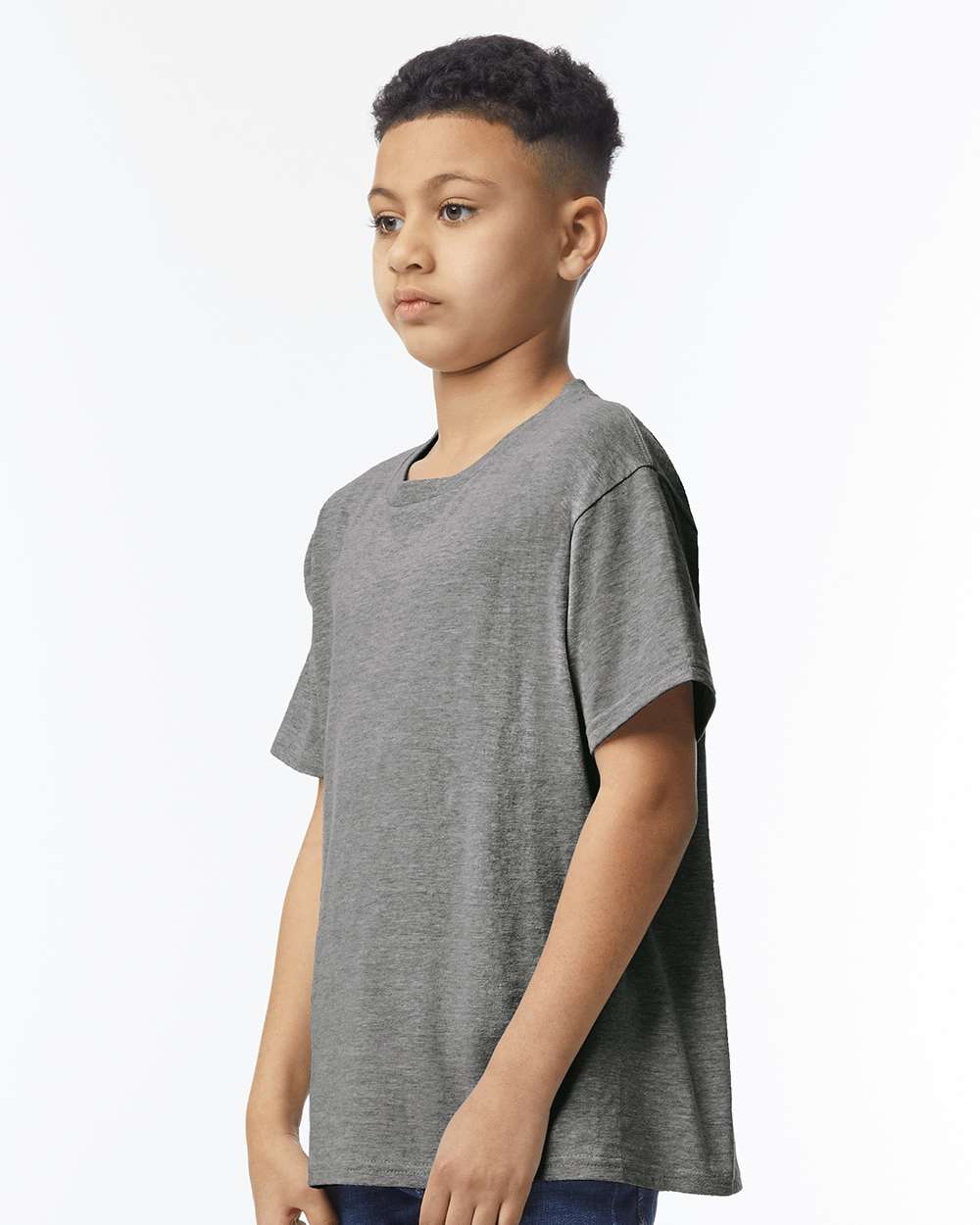 Youth Softstyle® T-Shirt - OnModelSide - B01660492 - Graphite Heather