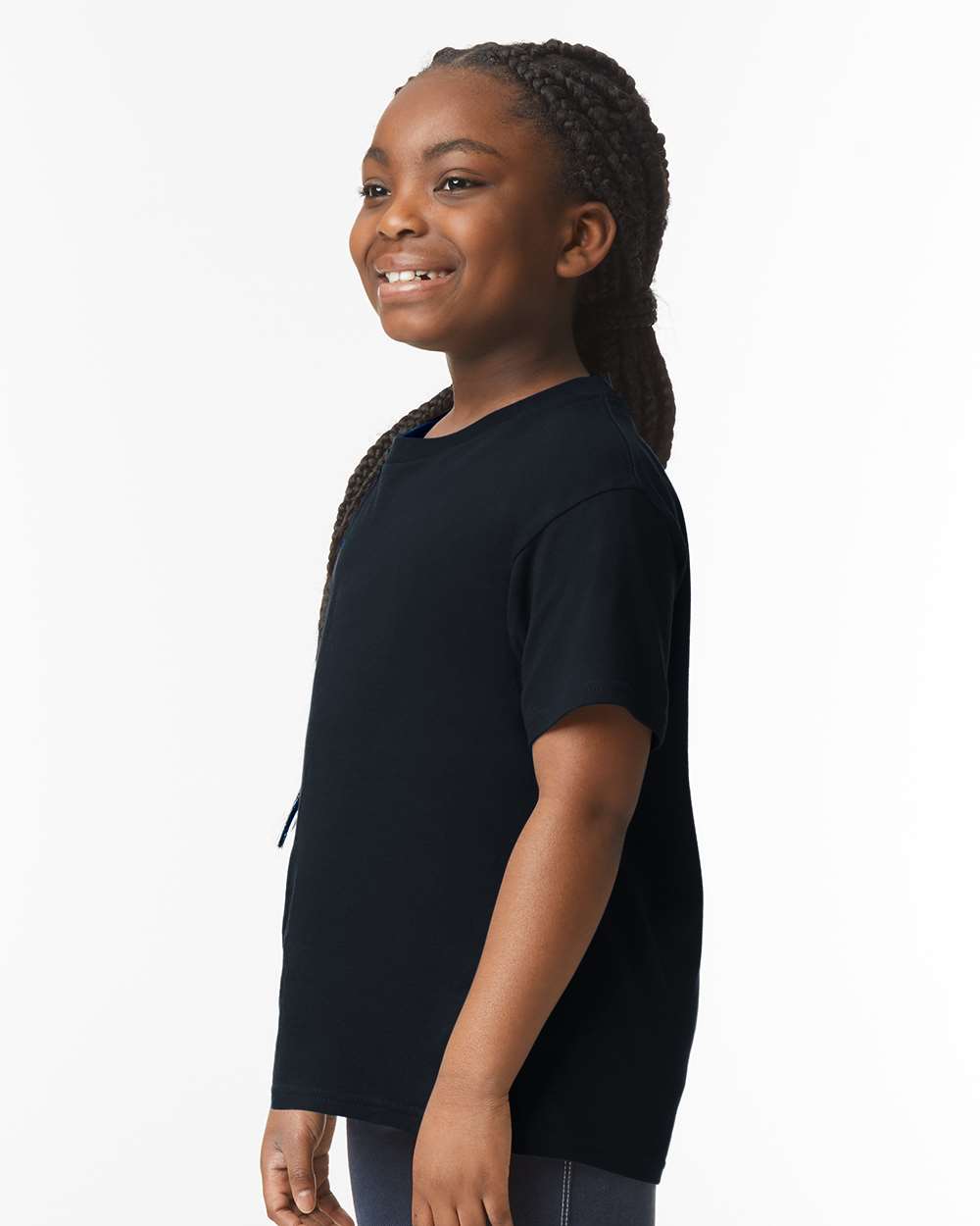 Youth Softstyle® T-Shirt - OnModelSide - B01660502 - Black