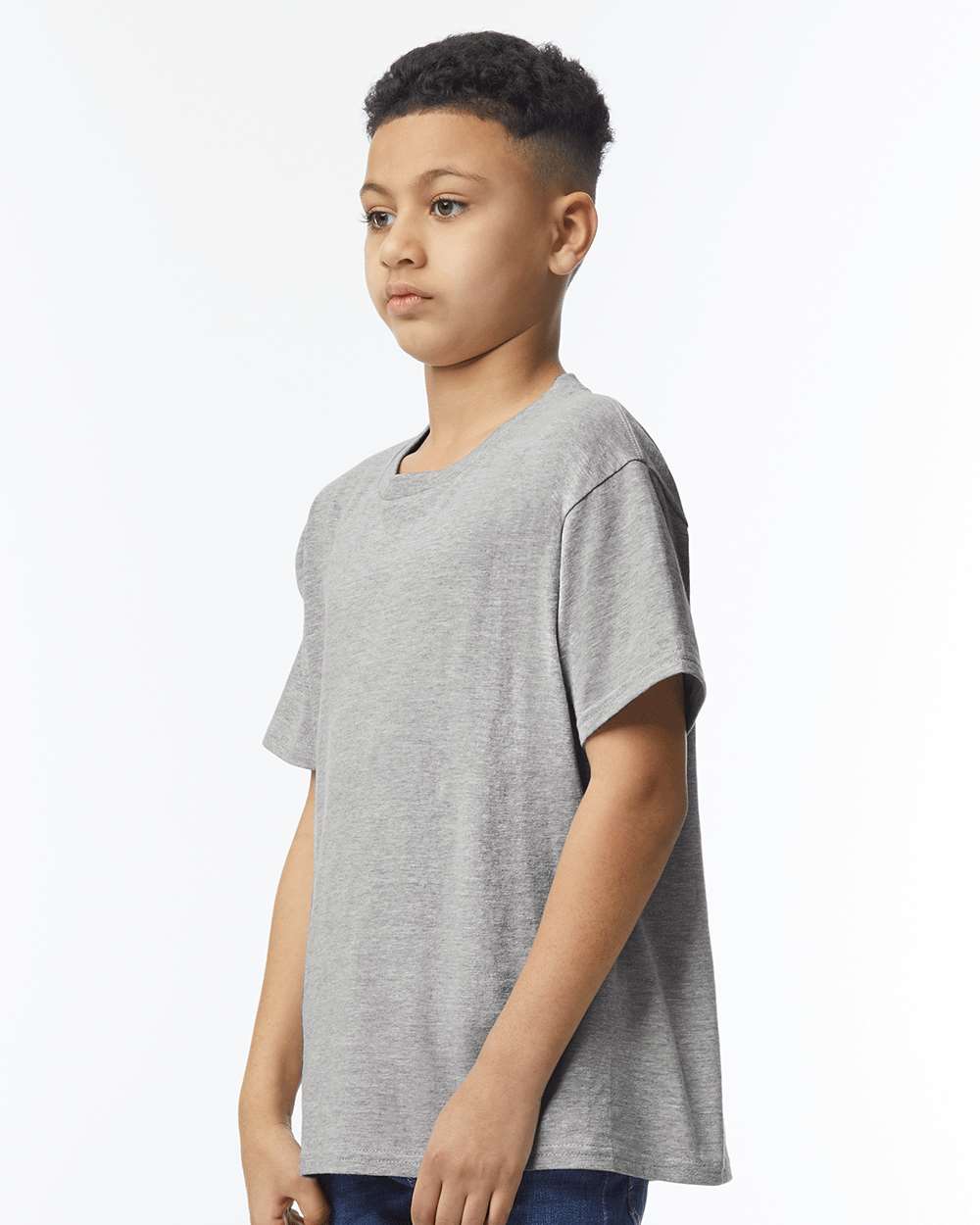 Youth Softstyle® T-Shirt - OnModelSide - B01660582 - Sport Grey
